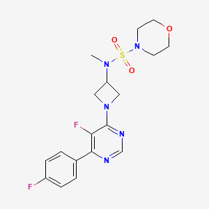 N-[1-[5-Fluoro-6-(4-fluorophenyl)pyrimidin-4-yl]azetidin-3-yl]-N-methylmorpholine-4-sulfonamide