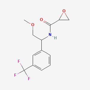 N-[2-Methoxy-1-[3-(trifluoromethyl)phenyl]ethyl]oxirane-2-carboxamide
