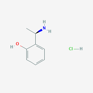 molecular formula C8H12ClNO B2520766 (R)-2-(1-Aminoethyl)phenol hydrochloride CAS No. 123982-75-2