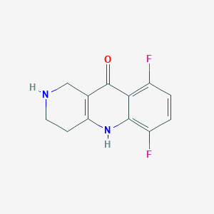 molecular formula C12H10F2N2O B2520770 6,9-Difluoro-2,3,4,5-tetrahydro-1H-benzo[b][1,6]naphthyridin-10-one CAS No. 1546225-69-7
