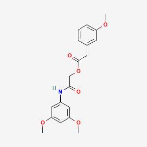 molecular formula C19H21NO6 B2520771 2-[(3,5-Dimethoxyphenyl)amino]-2-oxoethyl (3-methoxyphenyl)acetate CAS No. 1351846-79-1