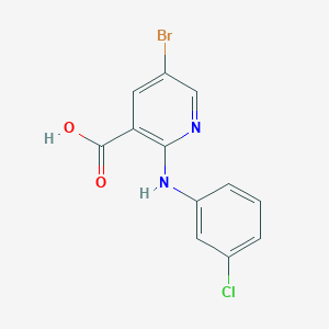 5-Bromo-2-(3-chloroanilino)pyridine-3-carboxylic acid