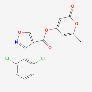 6-methyl-2-oxo-2H-pyran-4-yl 3-(2,6-dichlorophenyl)-4-isoxazolecarboxylate