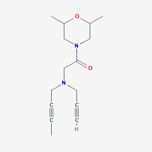2-[But-2-ynyl(prop-2-ynyl)amino]-1-(2,6-dimethylmorpholin-4-yl)ethanone