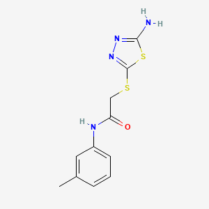 molecular formula C11H12N4OS2 B2520783 2-[(5-氨基-1,3,4-噻二唑-2-基)硫代]-N-(3-甲基苯基)乙酰胺 CAS No. 337505-04-1