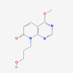 molecular formula C11H13N3O3 B2520784 8-(3-hydroxypropyl)-4-methoxypyrido[2,3-d]pyrimidin-7(8H)-one CAS No. 2034525-77-2