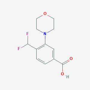 molecular formula C12H13F2NO3 B2520786 4-(Difluoromethyl)-3-morpholin-4-ylbenzoic acid CAS No. 2248380-86-9