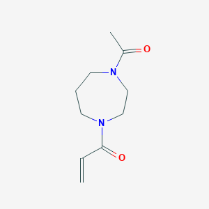 molecular formula C10H16N2O2 B2520791 1-(4-Acetyl-1,4-diazepan-1-yl)prop-2-en-1-one CAS No. 1250381-71-5