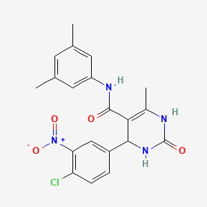 4-(4-chloro-3-nitrophenyl)-N-(3,5-dimethylphenyl)-6-methyl-2-oxo-1,2,3,4-tetrahydropyrimidine-5-carboxamide