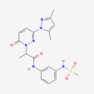 2-(3-(3,5-dimethyl-1H-pyrazol-1-yl)-6-oxopyridazin-1(6H)-yl)-N-(3-(methylsulfonamido)phenyl)propanamide