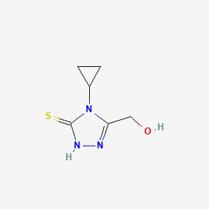 (4-cyclopropyl-5-sulfanyl-4H-1,2,4-triazol-3-yl)methanol