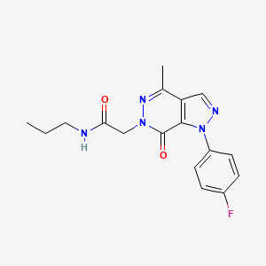 2-(1-(4-fluorophenyl)-4-methyl-7-oxo-1H-pyrazolo[3,4-d]pyridazin-6(7H)-yl)-N-propylacetamide