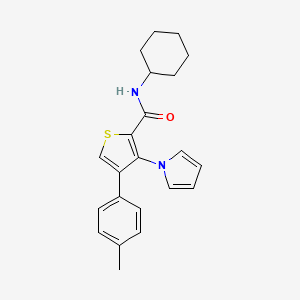 N-cyclohexyl-4-(4-methylphenyl)-3-(1H-pyrrol-1-yl)thiophene-2-carboxamide