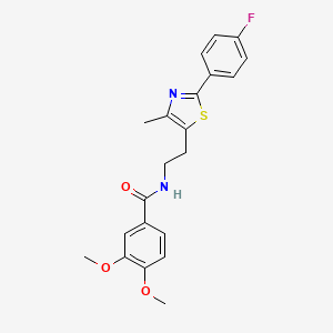 N-[2-[2-(4-fluorophenyl)-4-methyl-1,3-thiazol-5-yl]ethyl]-3,4-dimethoxybenzamide