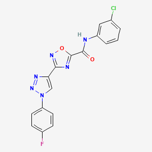 N-(3-chlorophenyl)-3-[1-(4-fluorophenyl)-1H-1,2,3-triazol-4-yl]-1,2,4-oxadiazole-5-carboxamide