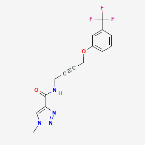 1-methyl-N-(4-(3-(trifluoromethyl)phenoxy)but-2-yn-1-yl)-1H-1,2,3-triazole-4-carboxamide
