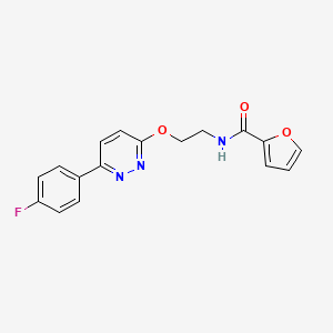 molecular formula C17H14FN3O3 B2520839 N-(2-((6-(4-fluorophenyl)pyridazin-3-yl)oxy)ethyl)furan-2-carboxamide CAS No. 920407-58-5
