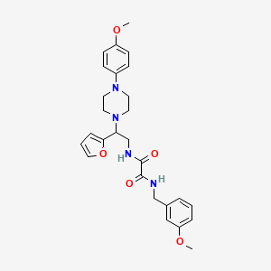 N1-(2-(furan-2-yl)-2-(4-(4-methoxyphenyl)piperazin-1-yl)ethyl)-N2-(3-methoxybenzyl)oxalamide