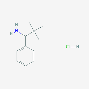 molecular formula C11H18ClN B2520855 2,2-Dimethyl-1-phenylpropan-1-amine hydrochloride CAS No. 19068-35-0; 69187-60-6
