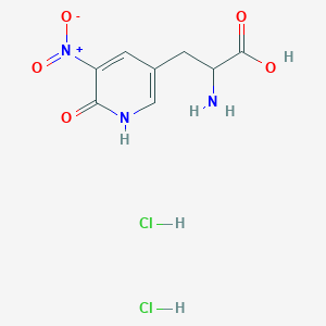 2-Amino-3-(5-nitro-6-oxo-1H-pyridin-3-yl)propanoic acid;dihydrochloride