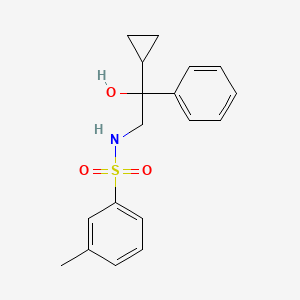 molecular formula C18H21NO3S B2520864 N-(2-cyclopropyl-2-hydroxy-2-phenylethyl)-3-methylbenzenesulfonamide CAS No. 1421455-54-0