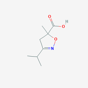 B2520867 5-Methyl-3-propan-2-yl-4H-1,2-oxazole-5-carboxylic acid CAS No. 1593889-99-6