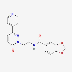 N-(2-(6-oxo-3-(pyridin-4-yl)pyridazin-1(6H)-yl)ethyl)benzo[d][1,3]dioxole-5-carboxamide
