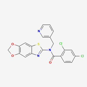 N-([1,3]dioxolo[4',5':4,5]benzo[1,2-d]thiazol-6-yl)-2,4-dichloro-N-(pyridin-3-ylmethyl)benzamide