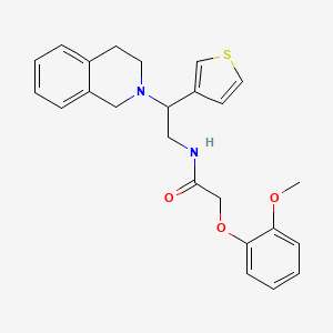 2-(2-methoxyphenoxy)-N-[2-(1,2,3,4-tetrahydroisoquinolin-2-yl)-2-(thiophen-3-yl)ethyl]acetamide