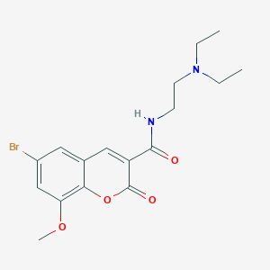 6-bromo-N-(2-(diethylamino)ethyl)-8-methoxy-2-oxo-2H-chromene-3-carboxamide