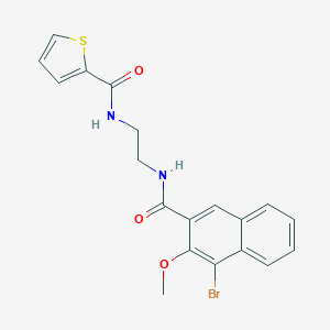 molecular formula C19H17BrN2O3S B252088 N-(2-{[(4-bromo-3-methoxynaphthalen-2-yl)carbonyl]amino}ethyl)thiophene-2-carboxamide 