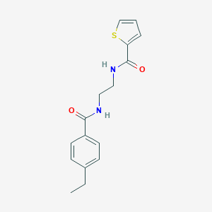 molecular formula C16H18N2O2S B252089 N-(2-{[(4-ethylphenyl)carbonyl]amino}ethyl)thiophene-2-carboxamide 