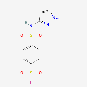 molecular formula C10H10FN3O4S2 B2520890 4-[(1-methyl-1H-pyrazol-3-yl)sulfamoyl]benzene-1-sulfonyl fluoride CAS No. 1607251-58-0