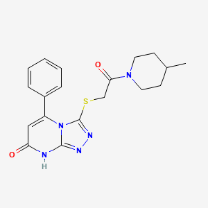 3-{[2-(4-methylpiperidin-1-yl)-2-oxoethyl]thio}-5-phenyl[1,2,4]triazolo[4,3-a]pyrimidin-7(8H)-one