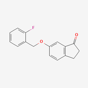 molecular formula C16H13FO2 B2520902 6-((2-fluorobenzyl)oxy)-2,3-dihydro-1H-inden-1-one CAS No. 1170547-52-0