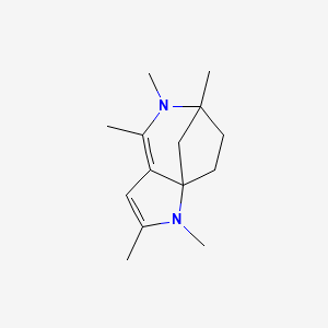 molecular formula C14H22N2 B2520904 1,2,4,5,6-pentamethyl-5,6,7,8-tetrahydro-1H-6,8a-methanopyrrolo[3,2-c]azepine CAS No. 1354783-84-8
