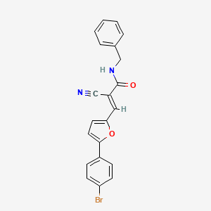 (E)-N-benzyl-3-[5-(4-bromophenyl)furan-2-yl]-2-cyanoprop-2-enamide