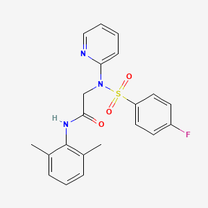 molecular formula C21H20FN3O3S B2520907 N-(2,6-dimethylphenyl)-2-[[(4-fluorophenyl)sulfonyl](2-pyridinyl)amino]acetamide CAS No. 337922-58-4