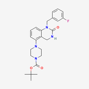 tert-butyl 4-[1-(3-fluorobenzyl)-2-oxo-1,2,3,4-tetrahydro-5-quinazolinyl]tetrahydro-1(2H)-pyrazinecarboxylate
