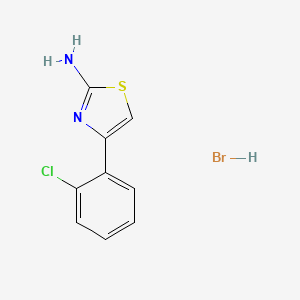 molecular formula C9H8BrClN2S B2520915 4-(2-chlorophenyl)-1,3-thiazol-2-amine Hydrobromide CAS No. 673477-11-7