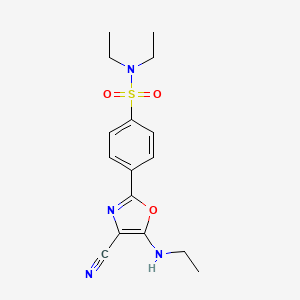 2-{4-[(Diethylamino)sulfonyl]phenyl}-5-(ethylamino)-1,3-oxazole-4-carbonitrile
