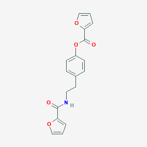 molecular formula C18H15NO5 B252092 4-[2-(2-Furoylamino)ethyl]phenyl 2-furoate 