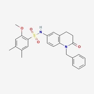 N-(1-benzyl-2-oxo-1,2,3,4-tetrahydroquinolin-6-yl)-2-methoxy-4,5-dimethylbenzenesulfonamide