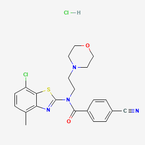 N-(7-chloro-4-methylbenzo[d]thiazol-2-yl)-4-cyano-N-(2-morpholinoethyl)benzamide hydrochloride