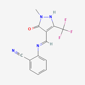 2-({[1-methyl-5-oxo-3-(trifluoromethyl)-1,5-dihydro-4H-pyrazol-4-yliden]methyl}amino)benzenecarbonitrile