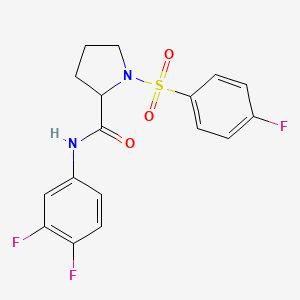 N-(3,4-difluorophenyl)-1-[(4-fluorophenyl)sulfonyl]-2-pyrrolidinecarboxamide