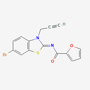 N-(6-bromo-3-prop-2-ynyl-1,3-benzothiazol-2-ylidene)furan-2-carboxamide