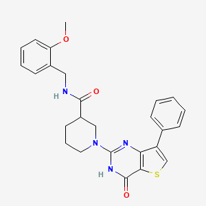 N-(2-methoxybenzyl)-1-(4-oxo-7-phenyl-3,4-dihydrothieno[3,2-d]pyrimidin-2-yl)piperidine-3-carboxamide