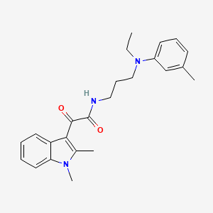 2-(1,2-dimethyl-1H-indol-3-yl)-N-{3-[ethyl(3-methylphenyl)amino]propyl}-2-oxoacetamide