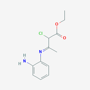 Ethyl 3-[(2-aminophenyl)imino]-2-chlorobutanoate